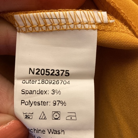 SHEIN open belted cape, blazer in mustard - Picture 6 of 6